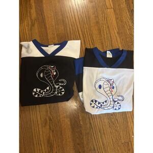 Vintage Athletic Knit Snake Cobra Mens League Hockey Jersey Set Of 2 Size Large